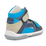 Memo boys leather sandals /diagnostic sole /colour Blue/Navy Blue Monacco 1Da