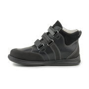 MEMO boys Toddlers + Junior leather boots /diagnostic sole /colour Czarny Black, POLO JUNIOR 3LY