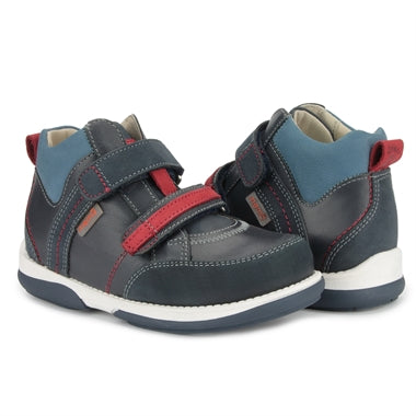 MEMO boys leather boots /diagnostic sole /colour Navy Blue Polo Junior GranaTowy 3DA