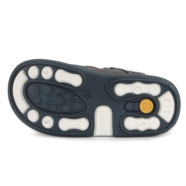 MEMO boys leather boots /diagnostic sole /colour Navy Blue Polo Junior GranaTowy 3DA