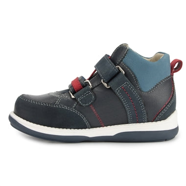 MEMO boys leather boots /diagnostic sole /colour Navy Blue Polo Junior GranaTowy 3DA