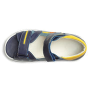 Memo Boys leather sandals /diagnostic sole /colour Blue /Yellow Denver 3CH