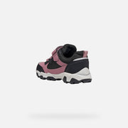 Geox Girl's Waterproof Sneakers/ Magnetar Girl/ Dark rose- black (J464LA 050FU C9321)