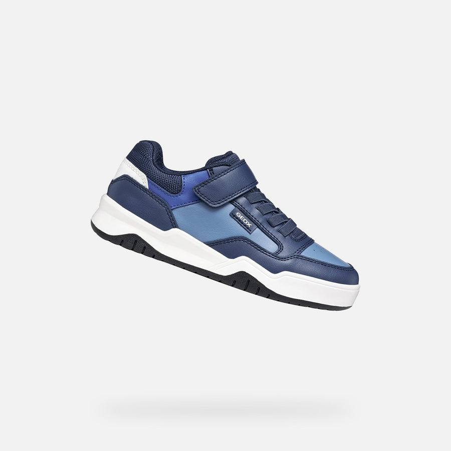 GEOX PERTH BOY VELCRO SHOES / BLUE / J367RE 0BCFU C4250