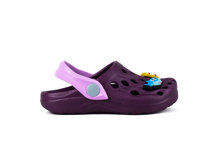 Camminare flow kids clogs / water-resistant for /purple