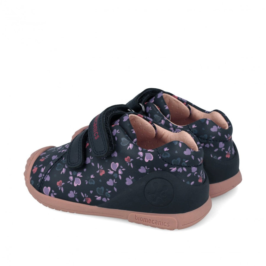 Biomecanics first steps for baby girl with woollen lining / black / 261102-A183FB