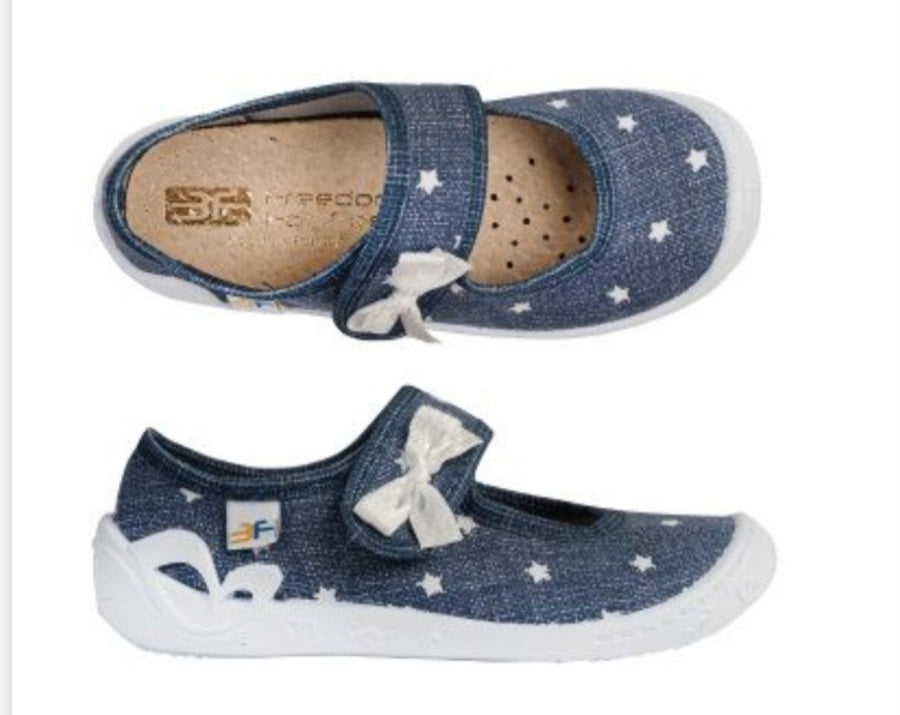 3f Slippers, girls /Navy blue, white stars 3A3/18_559.jpg