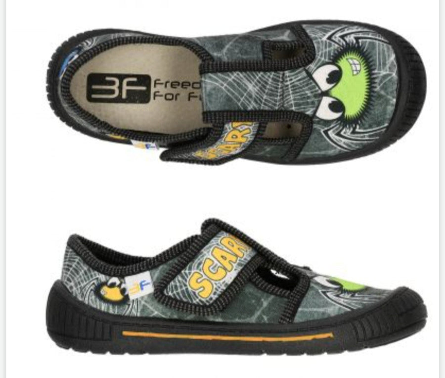 3f Slippers, boys / Grey, green spider 3Sk3/18_560.jpg