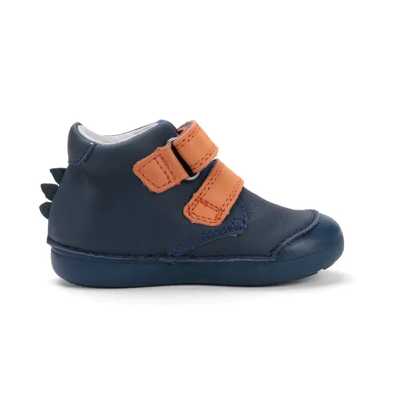 D.D. Step Boys First Steps First Step Leather Shoes – Blue – view 3
