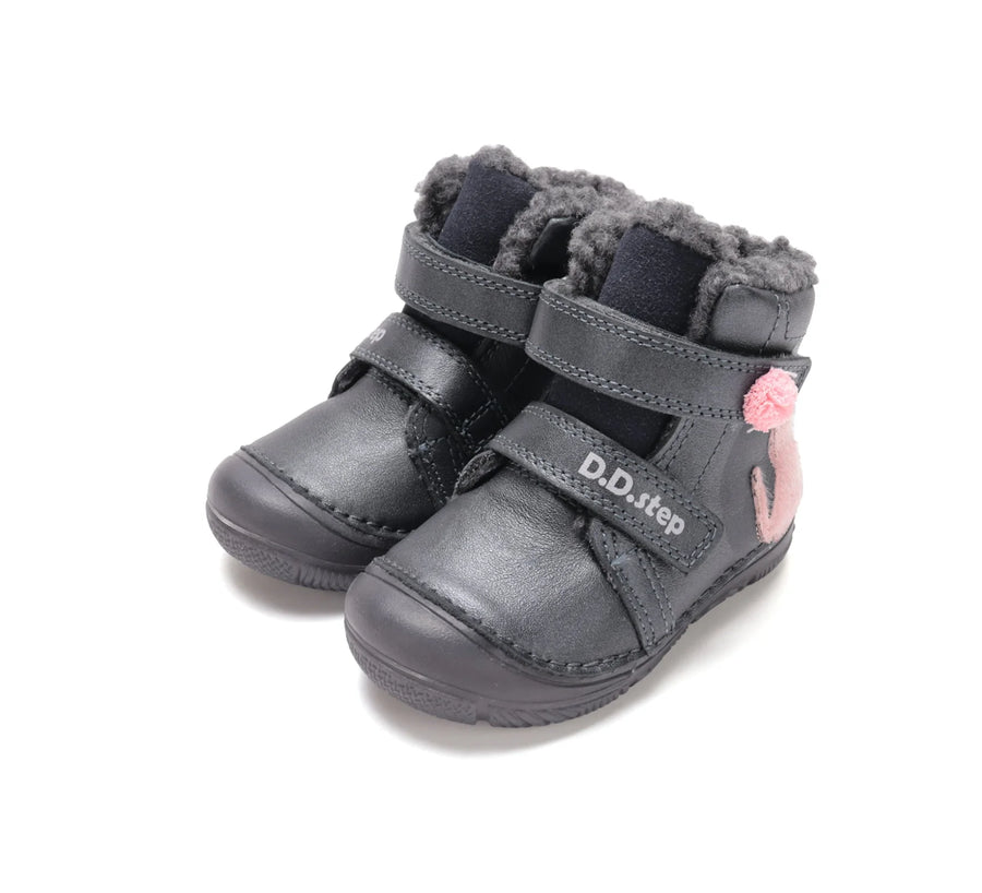 D.D.step Girl Winter boots / water repellent / black- pink (W082-62935A)