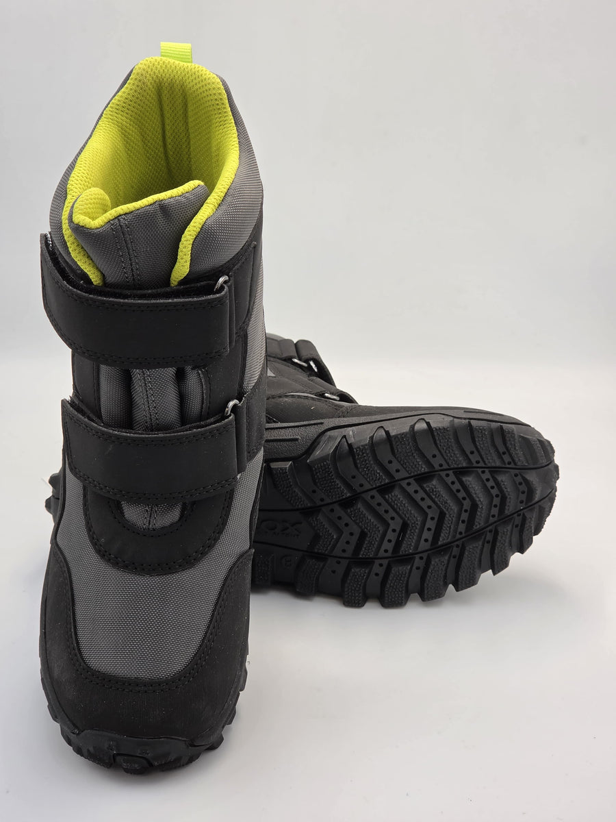 GEOX J Himalaya B.B Abx E- NYL+DBK/ Waterproof High Boots/Dark grey-Lime (J46FRE 0FU50 C1267)