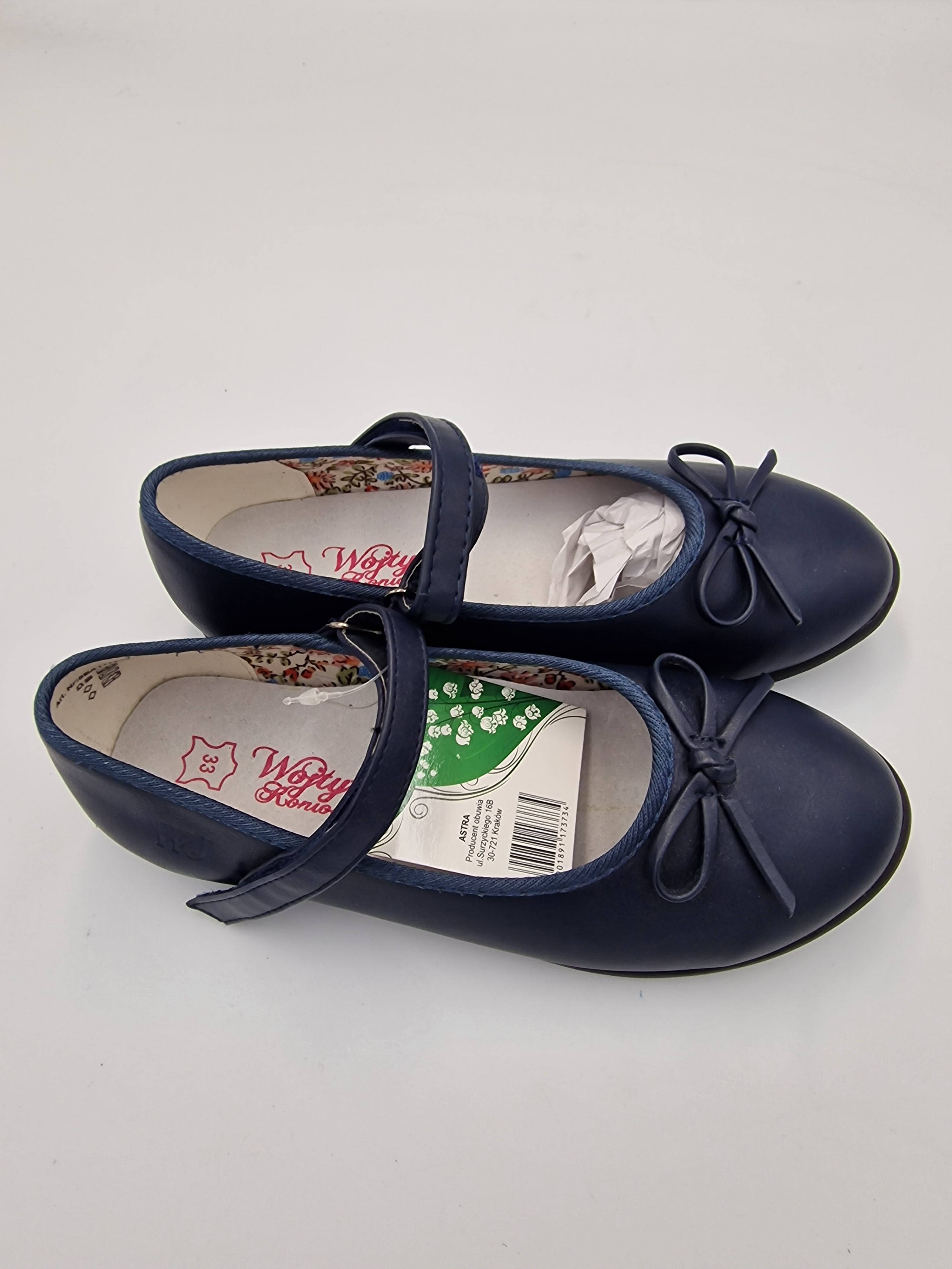 Wojtylko communion girls shoes navy/5BA11174MIX