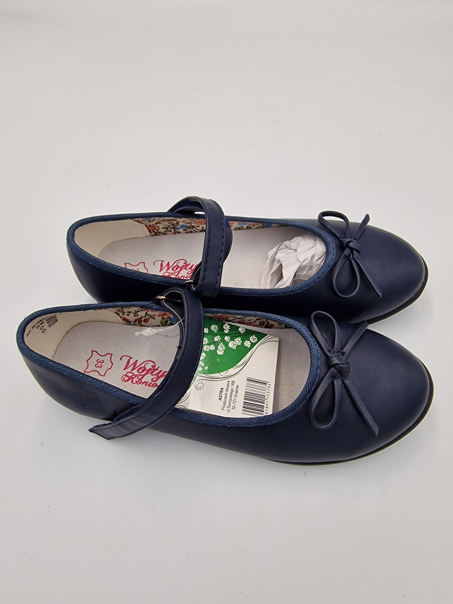 Wojtylko communion girls shoes navy/5BA11174MIX