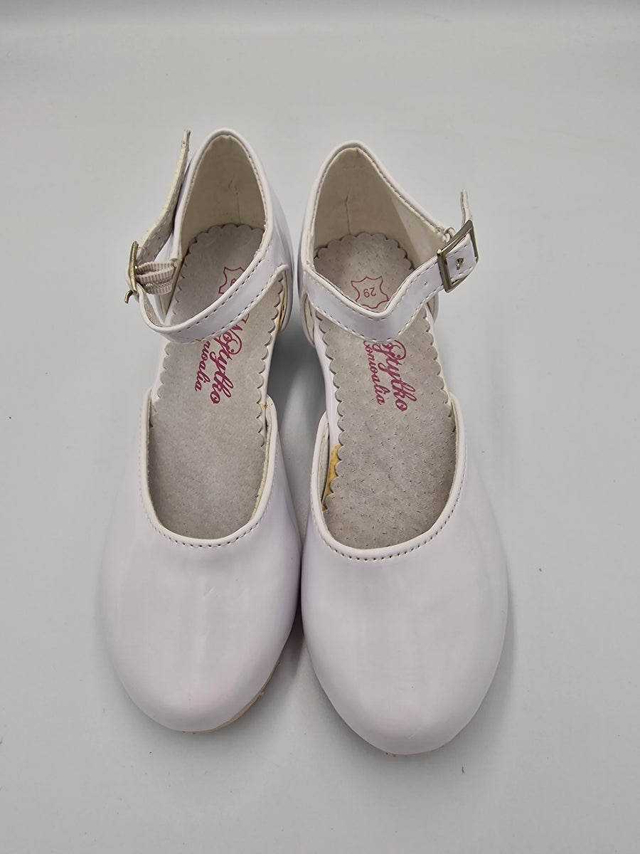 Wojtylko communion girls shoes white/3 kwiatek