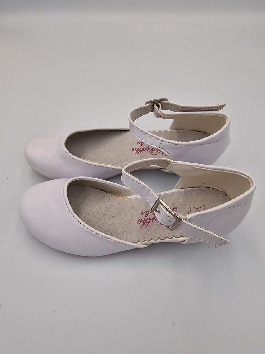 Wojtylko communion girls shoes white/3 kwiatek