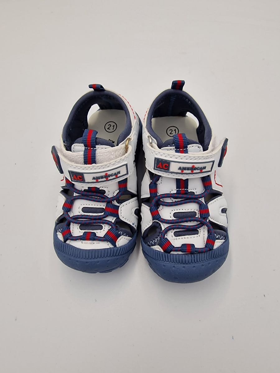 American club boys sandal White/Navy DR 08/21