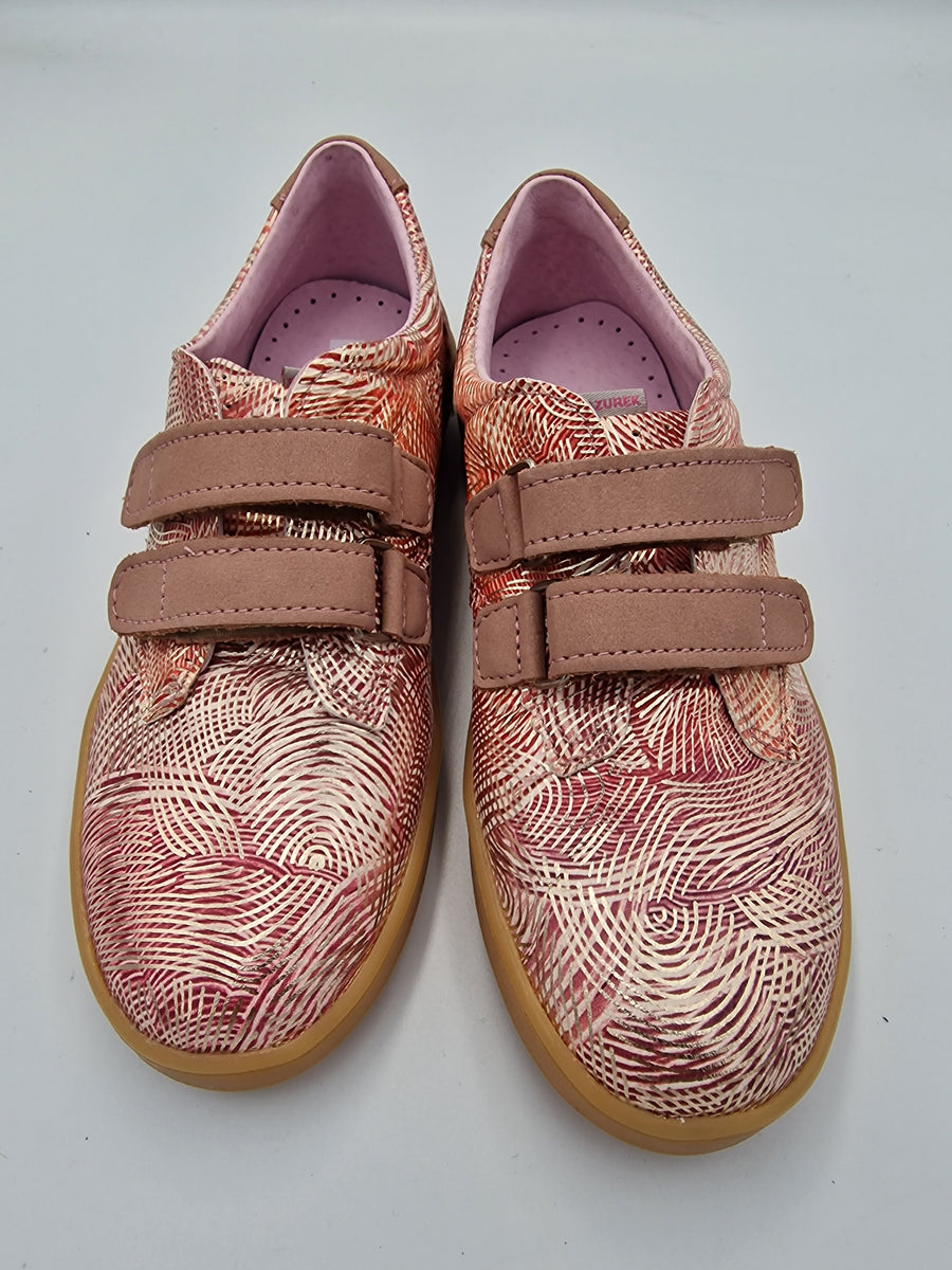 Mazurek Girls Handmade Shoes /1361 pink/golden