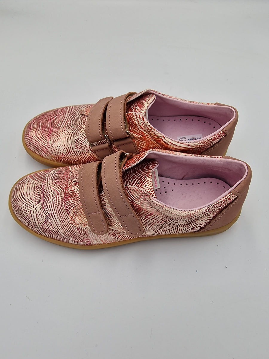 Mazurek Girls Handmade Shoes /1361 pink/golden