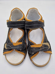 Jamet boys sandal with arch support dark grey/yellow/320