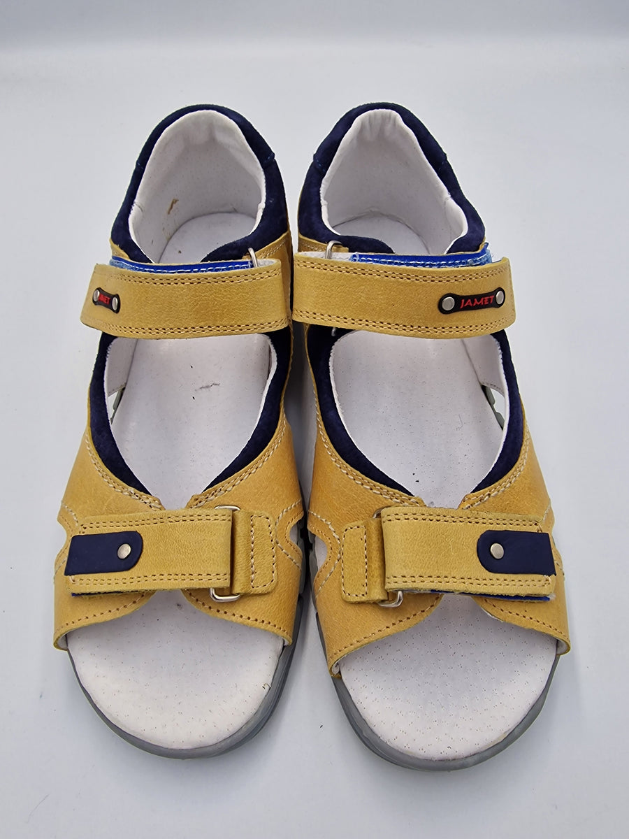Jamet boys sandal with arch support yellow/blue/365