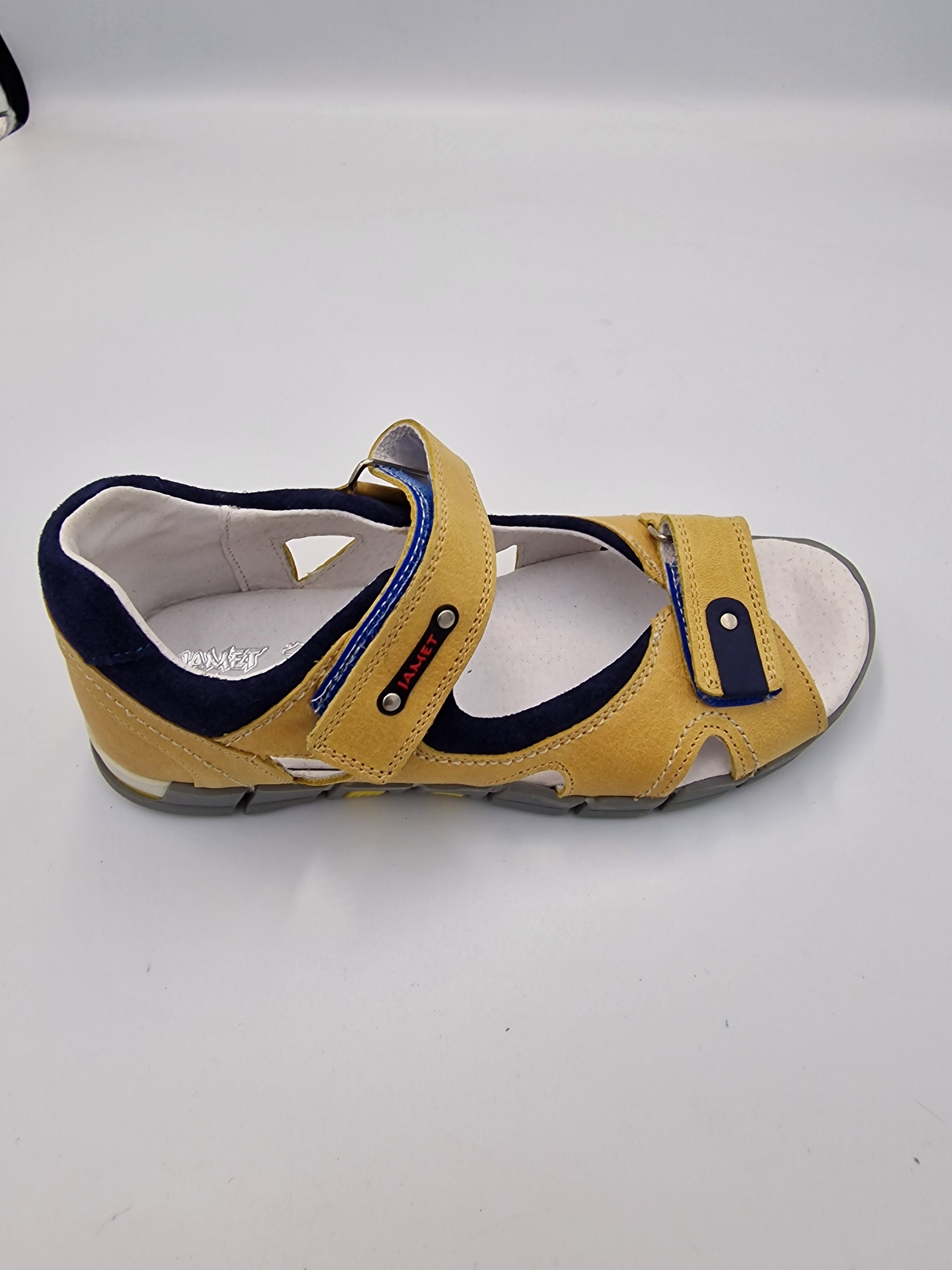 Jamet boys sandal with arch support yellow/blue/365