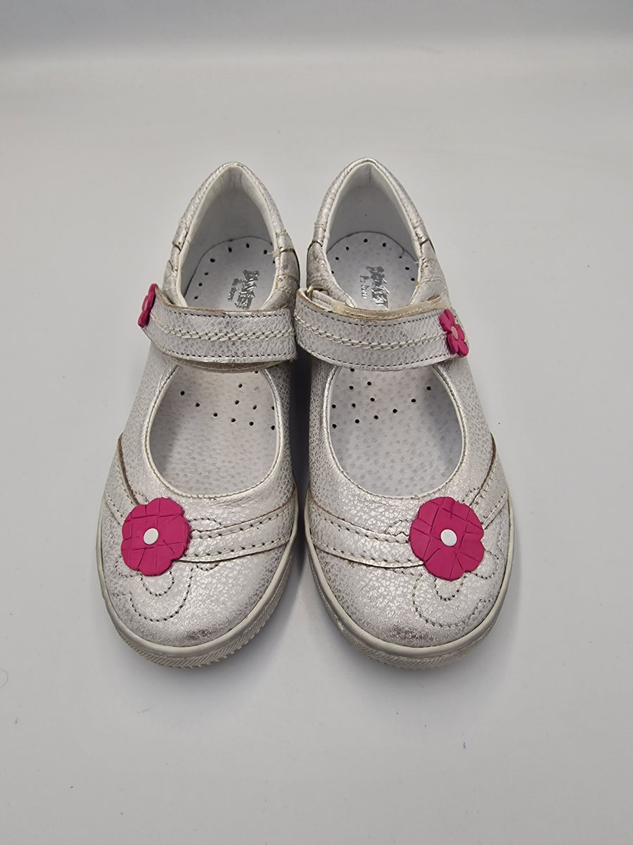Jamet leather ballerina /Mary Jane silver/ white 282