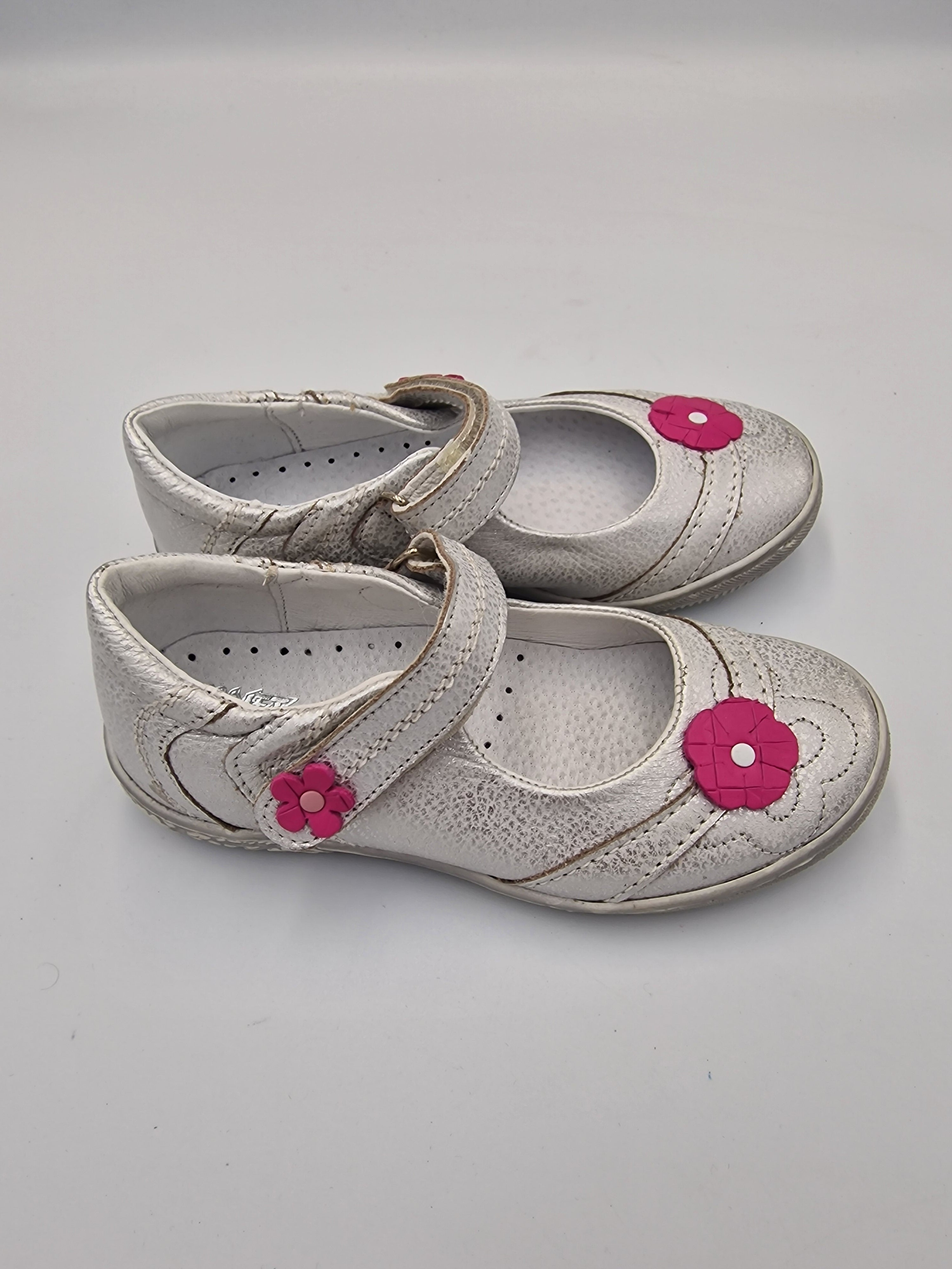 Jamet leather ballerina /Mary Jane silver/ white 282