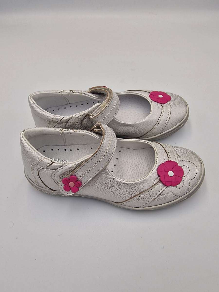 Jamet leather ballerina /Mary Jane silver/ white 282