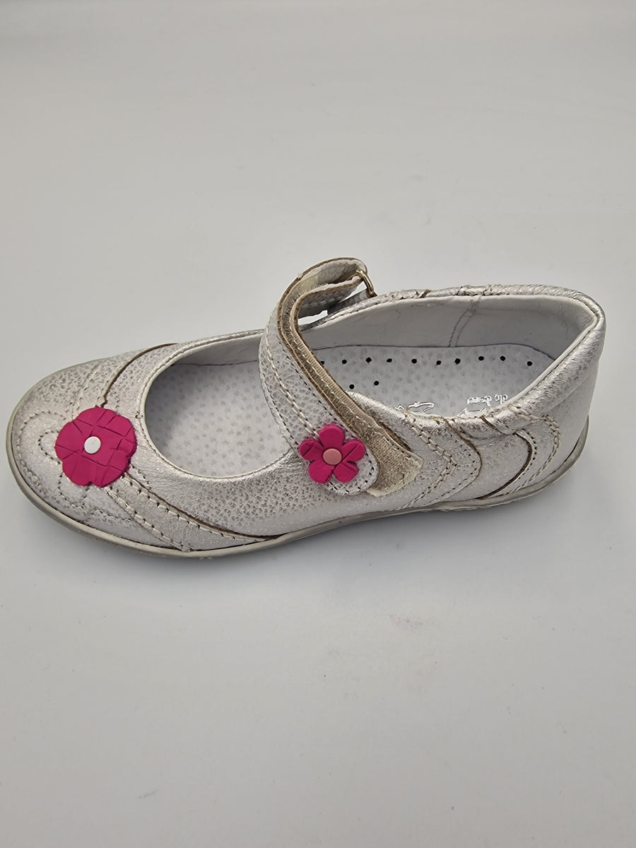 Jamet leather ballerina /Mary Jane silver/ white 282