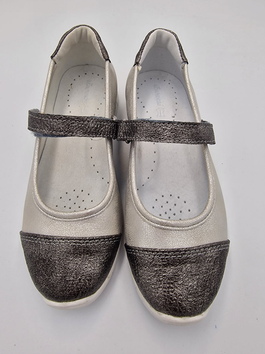 Kornecki ballerinas, color grey/metallic white 06102