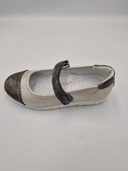 Kornecki ballerinas, color grey/metallic white 06102