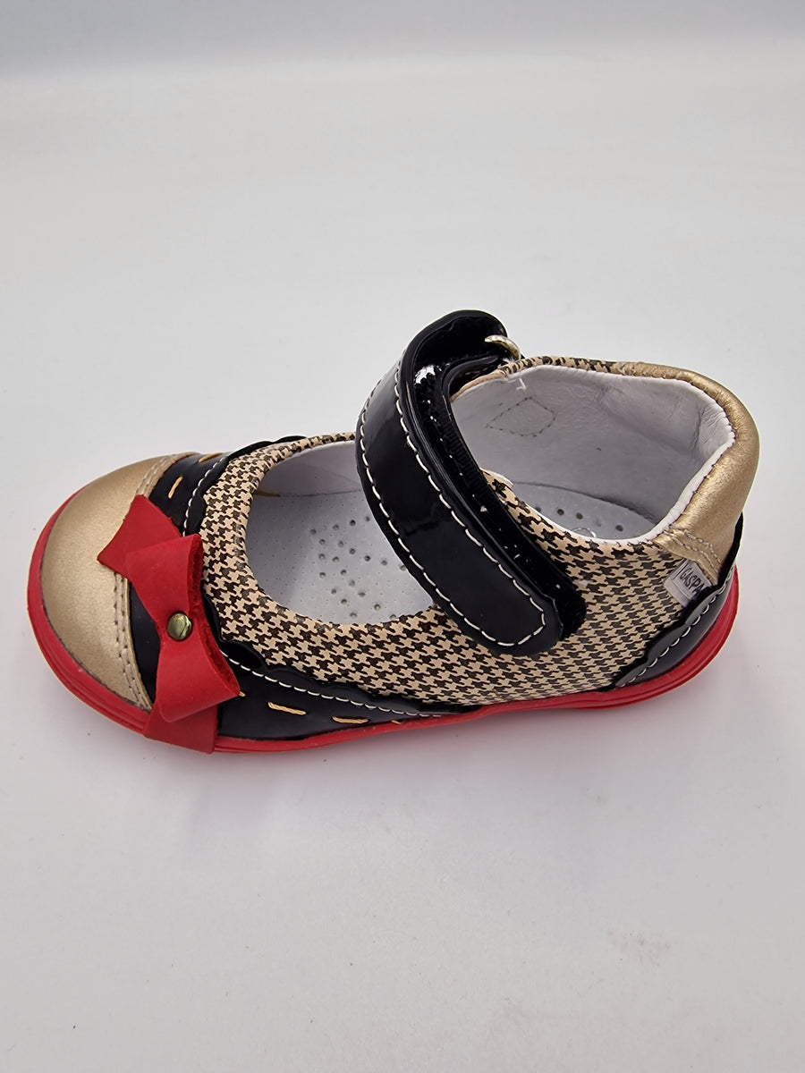 Gaspar girls ballerinas with ARCH SUPPORT Beige/Black 312/31
