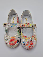 Bartus girls ballerinas with ARCH SUPPORT mosaic white 124/P