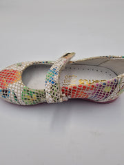 Bartus girls ballerinas with ARCH SUPPORT mosaic white 124/P