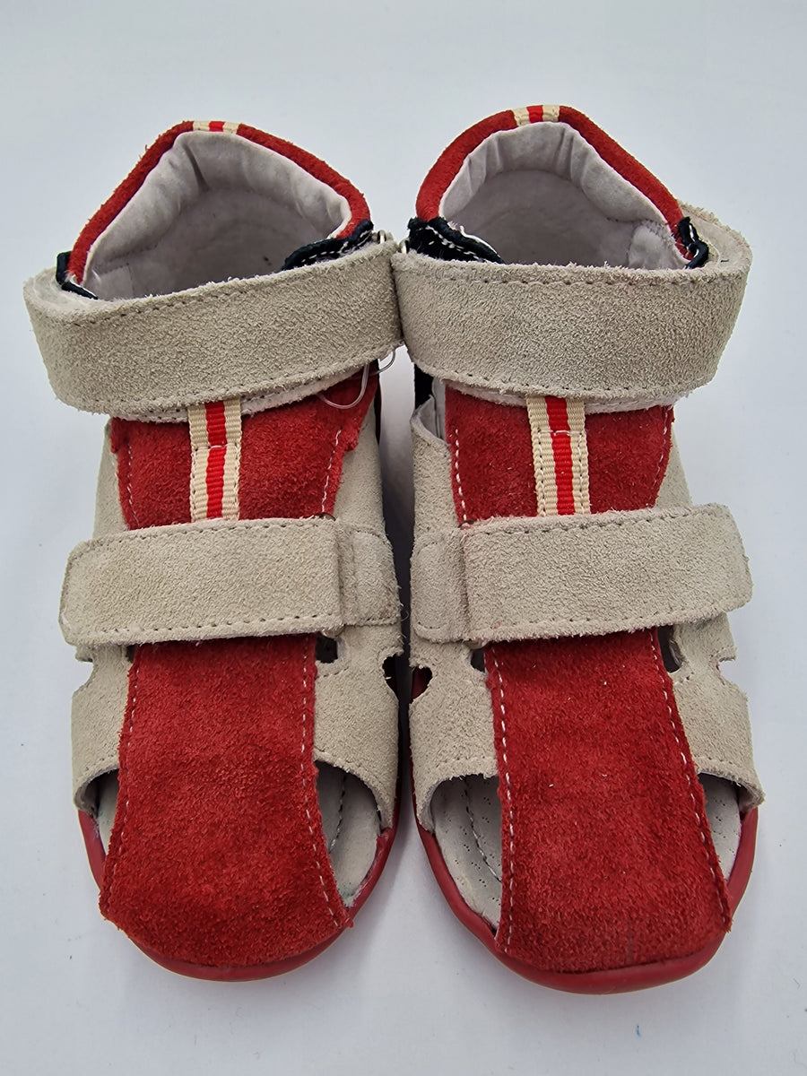 Wojtylko boys sandal with arch support Grey/Red (321-001)
