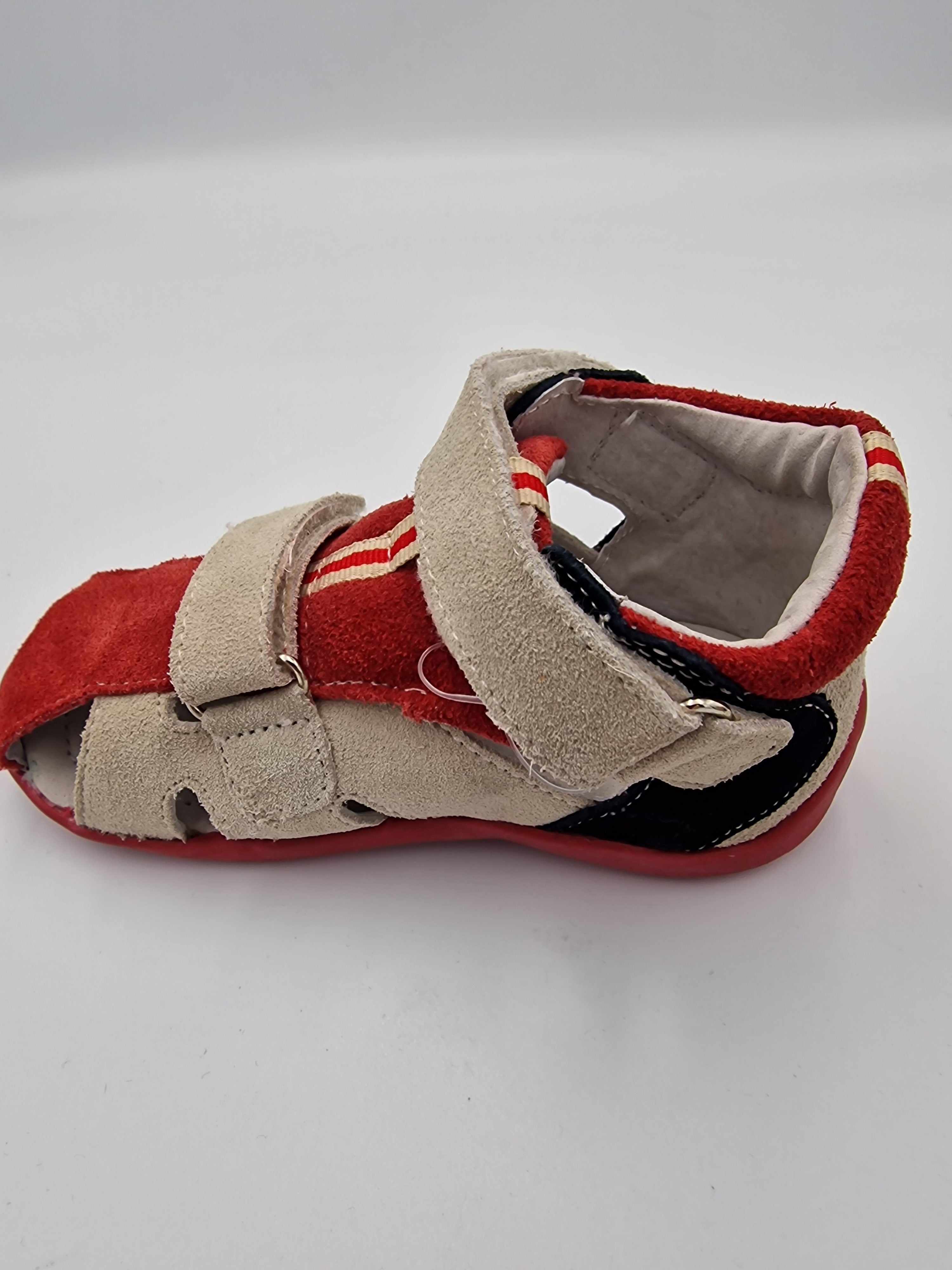 Wojtylko boys sandal with arch support Grey/Red (321-001)