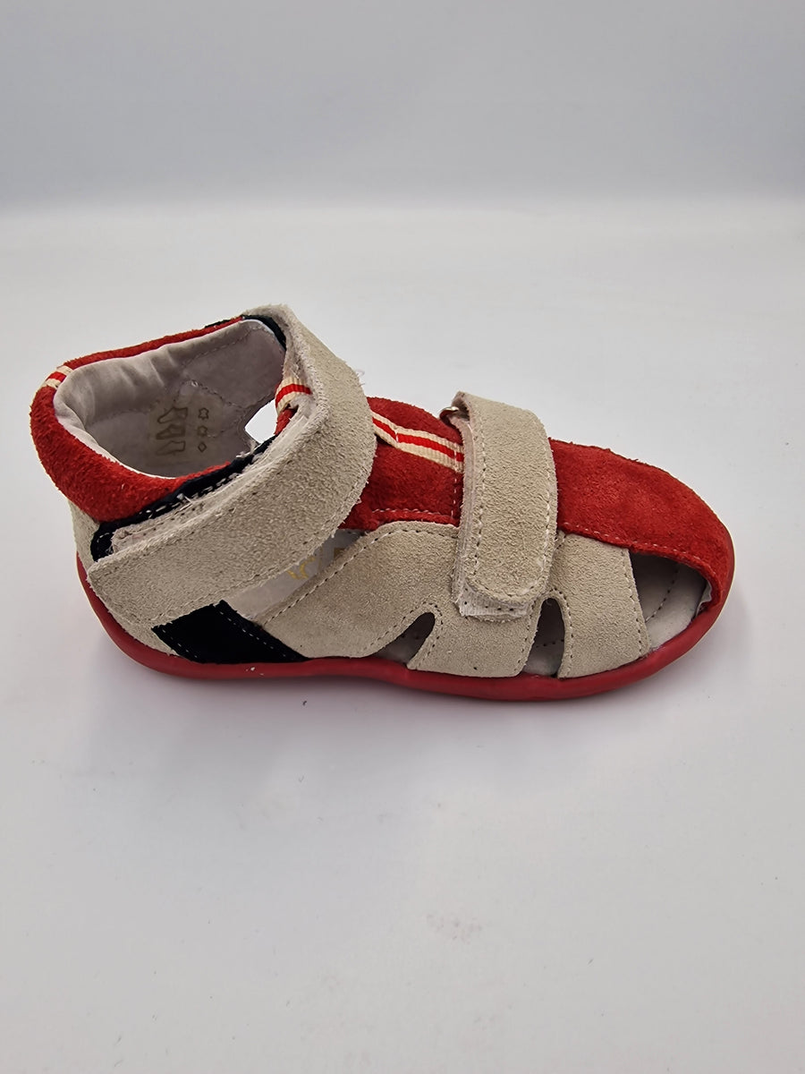 Wojtylko boys sandal with arch support Grey/Red (321-001)