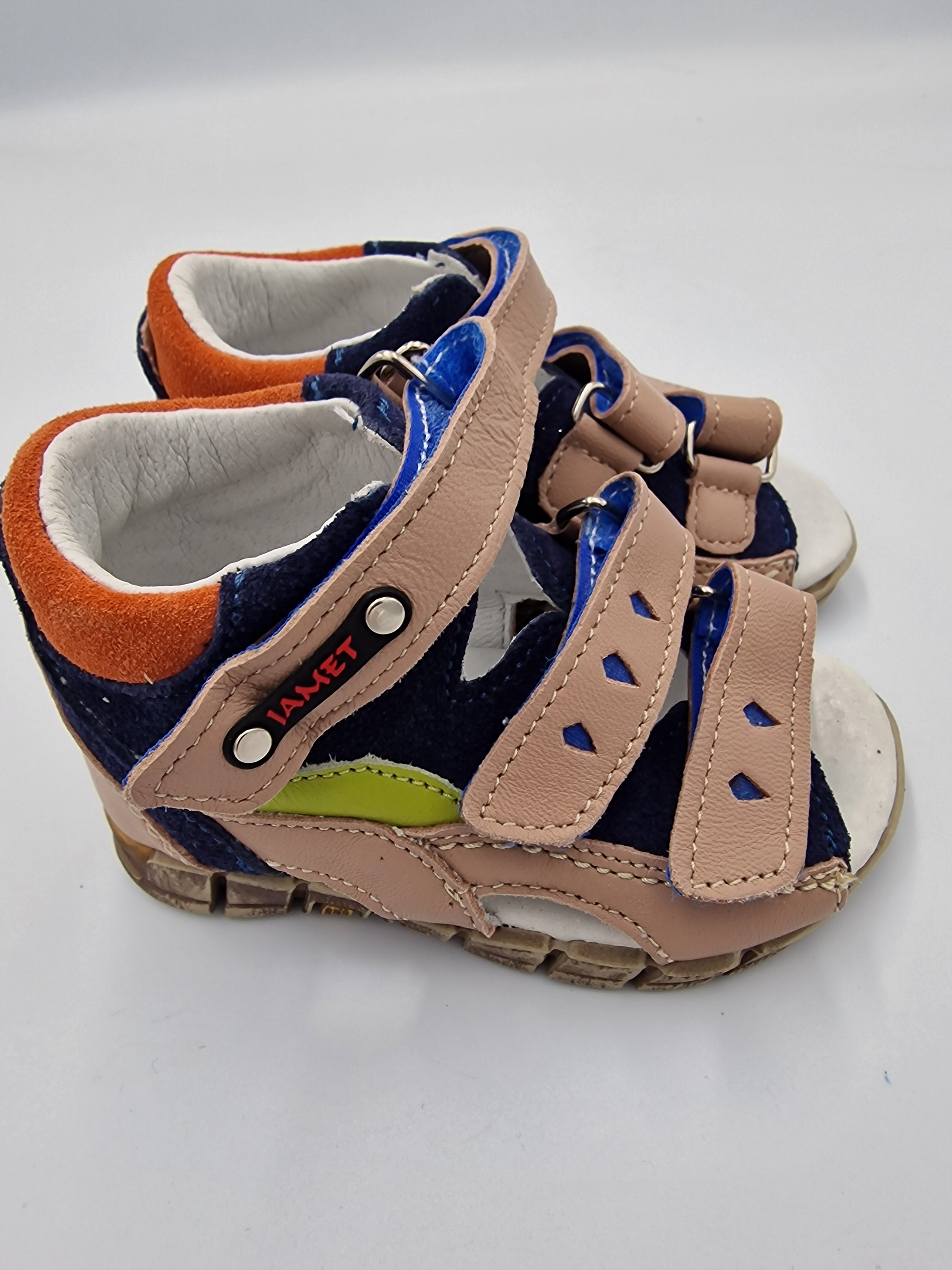 Jamet boys sandal with arch support green/navy/118