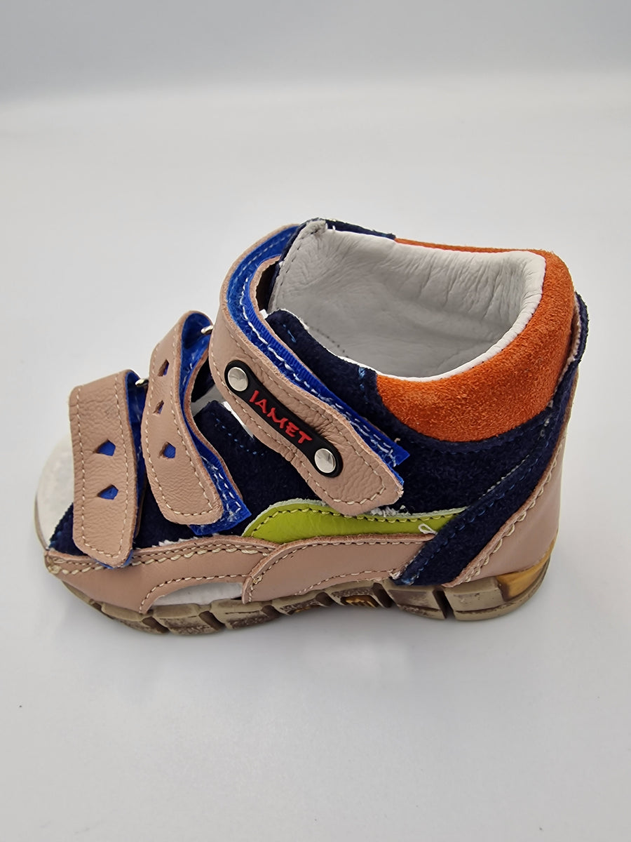 Jamet boys sandal with arch support green/navy/118