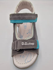 D.D.step boys leather reflective sandals /Grey AC290-552AL