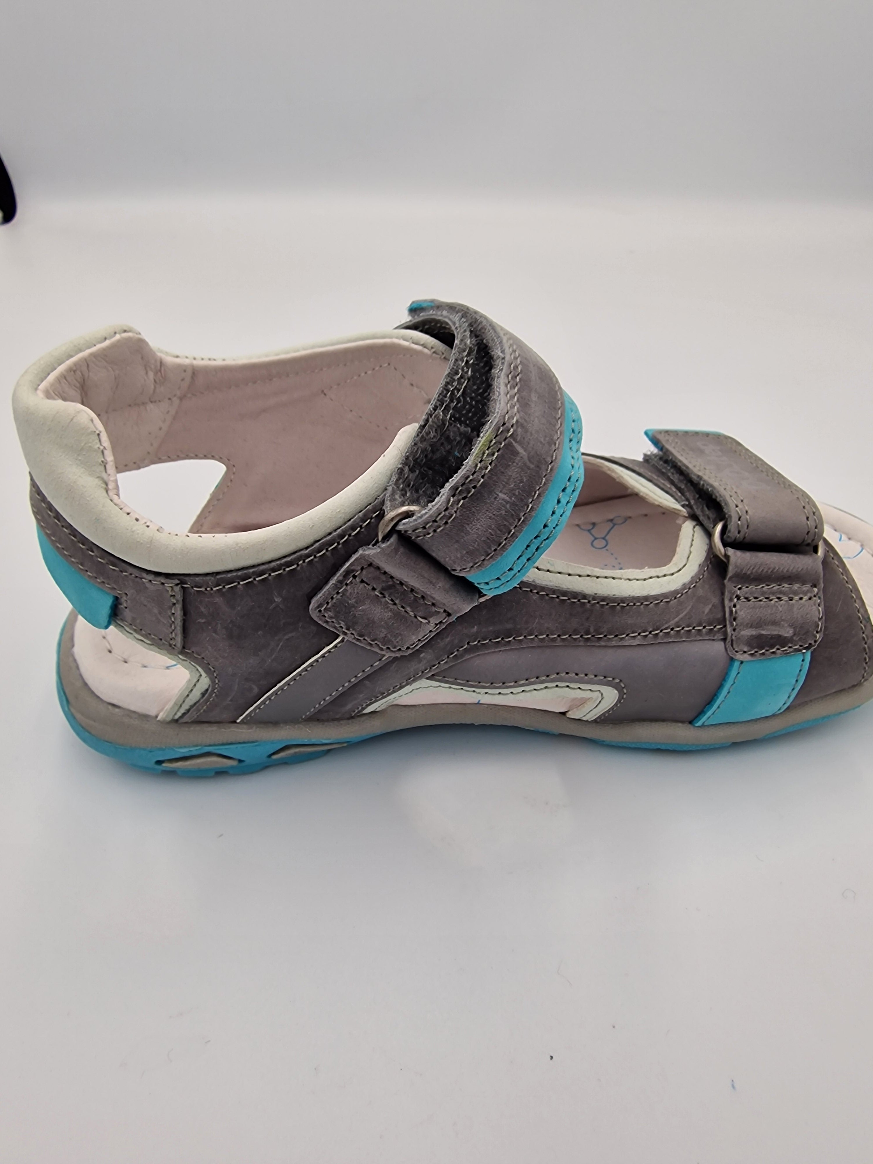 D.D.step boys leather reflective sandals /Grey AC290-552AL