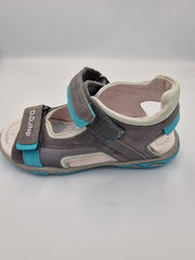 D.D.step boys leather reflective sandals /Grey AC290-552AL
