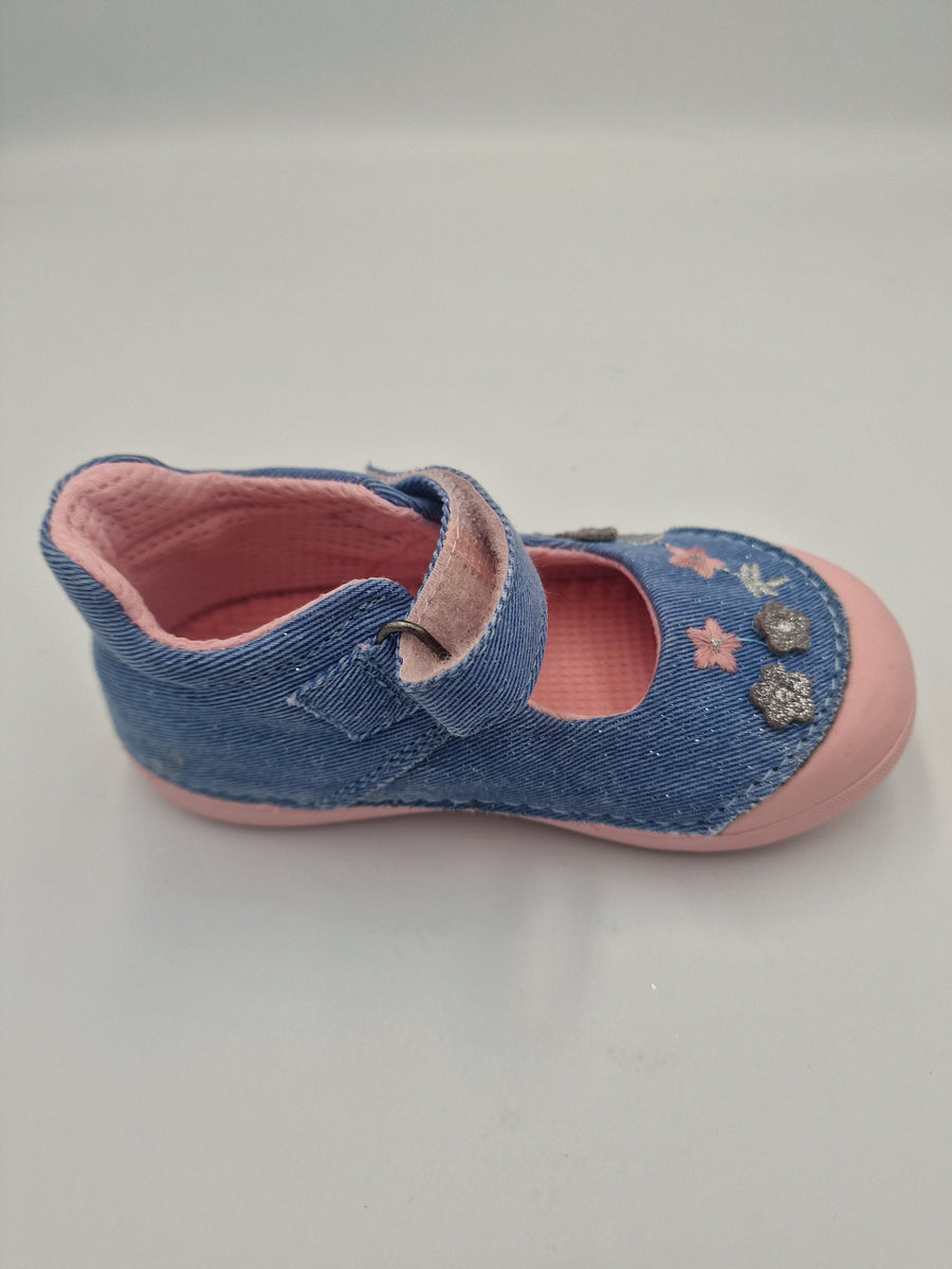 D.D.step girls barefoot canvas / slippers/ water repellence /Sky Blue C066-386A