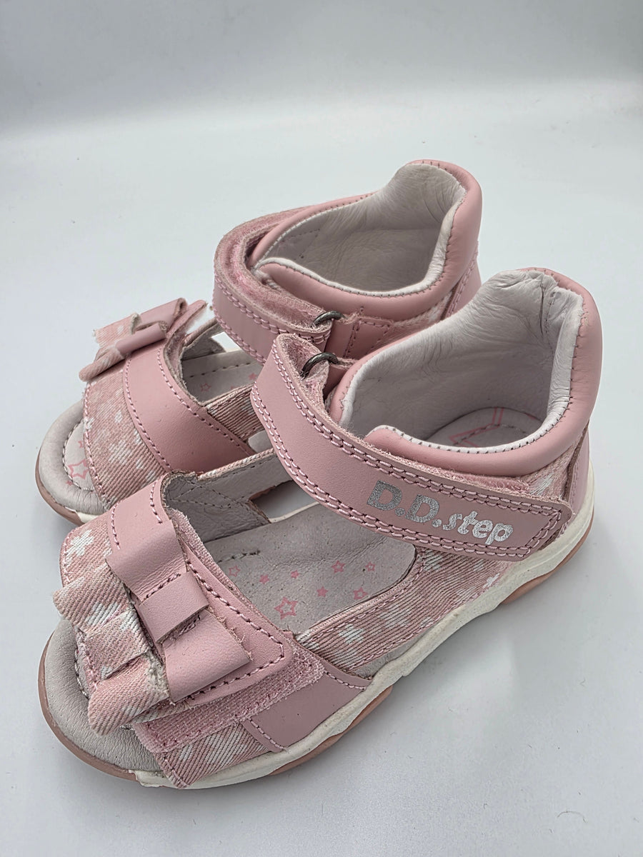 D.D.step girls leather Pink sandals /G064-363A