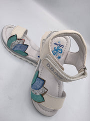 D.D.step girls leather White sandals /AC63-6M