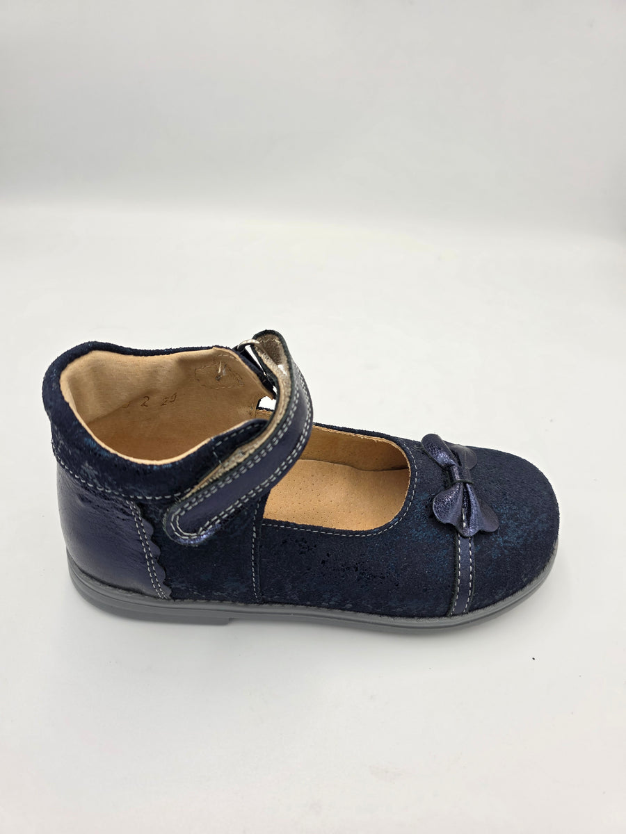 Ani-But prophylactic leather ballerinas with Thomas heel /Granat Navy/Blue 240