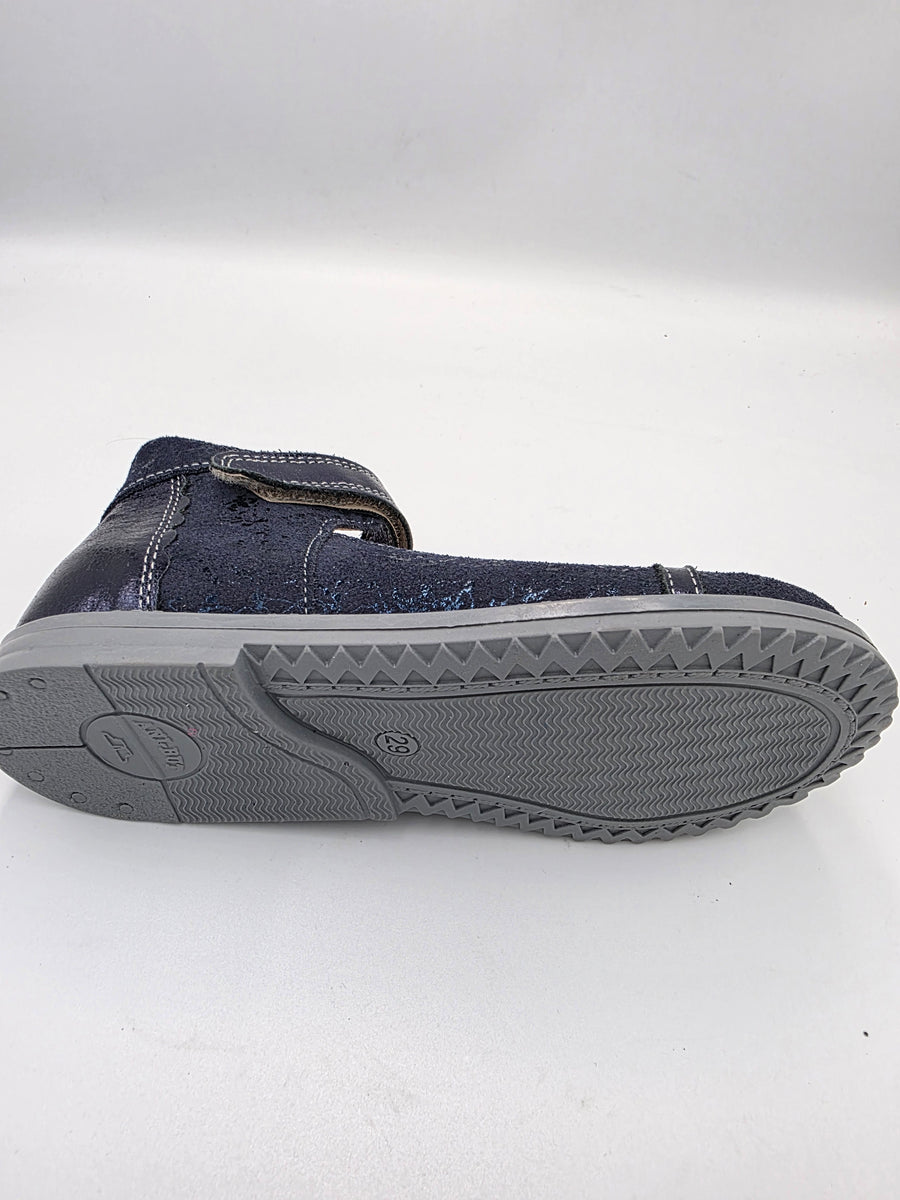 Ani-But prophylactic leather ballerinas with Thomas heel /Granat Navy/Blue 240