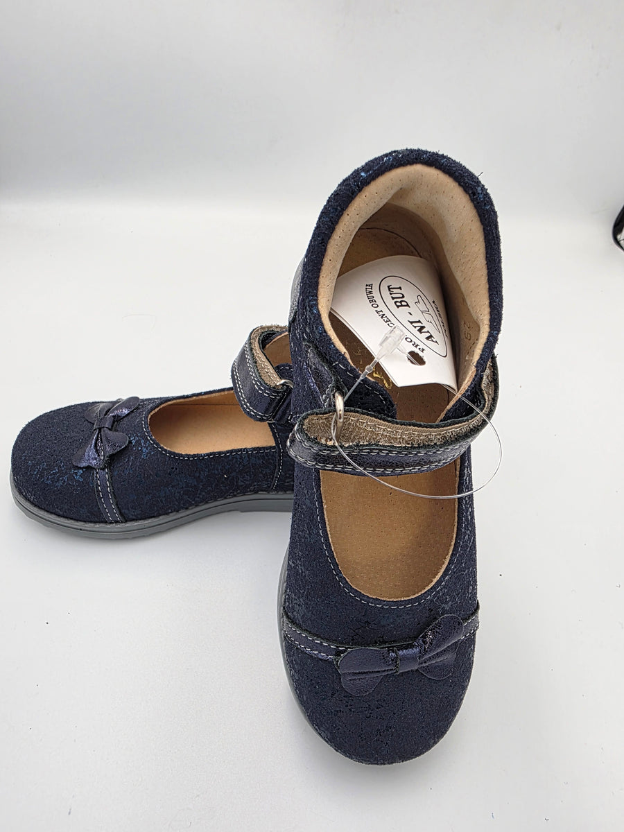 Ani-But prophylactic leather ballerinas with Thomas heel /Granat Navy/Blue 240