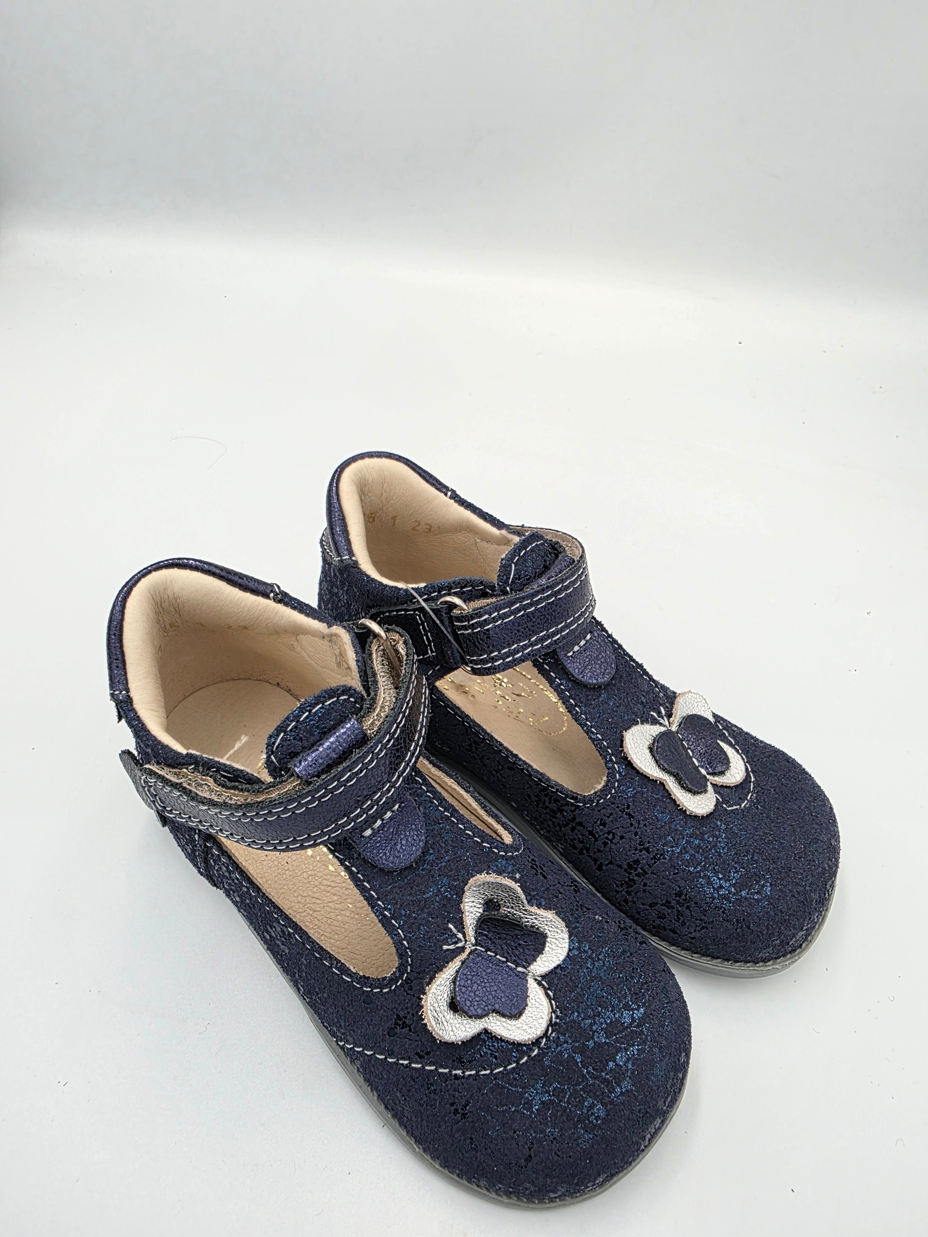 Ani-But girls prophylactic leather sandals with Thomas heel /first steps /Navy 242
