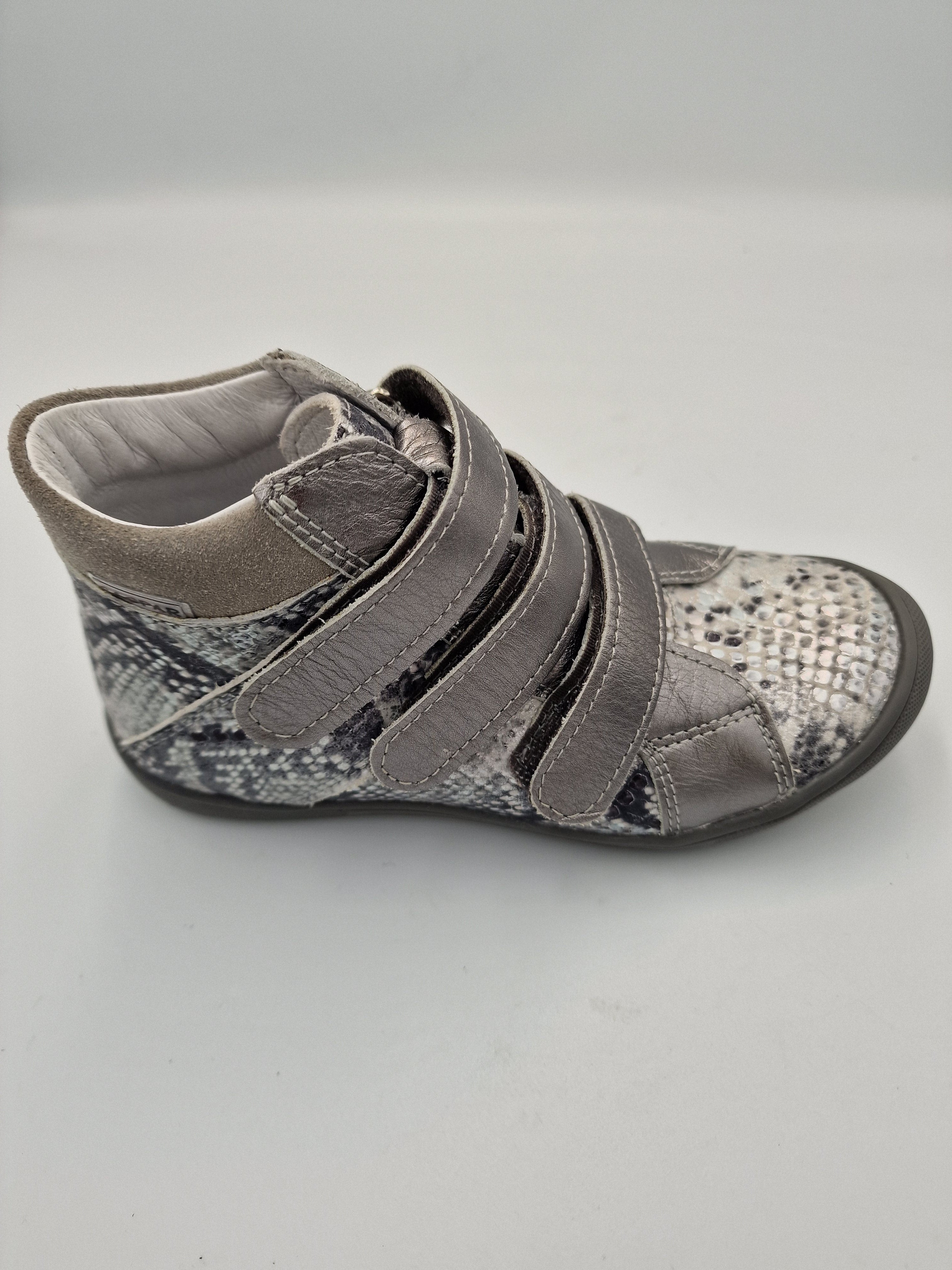 Gaspar leather girls boots, mosaic/grey/silver 107/140